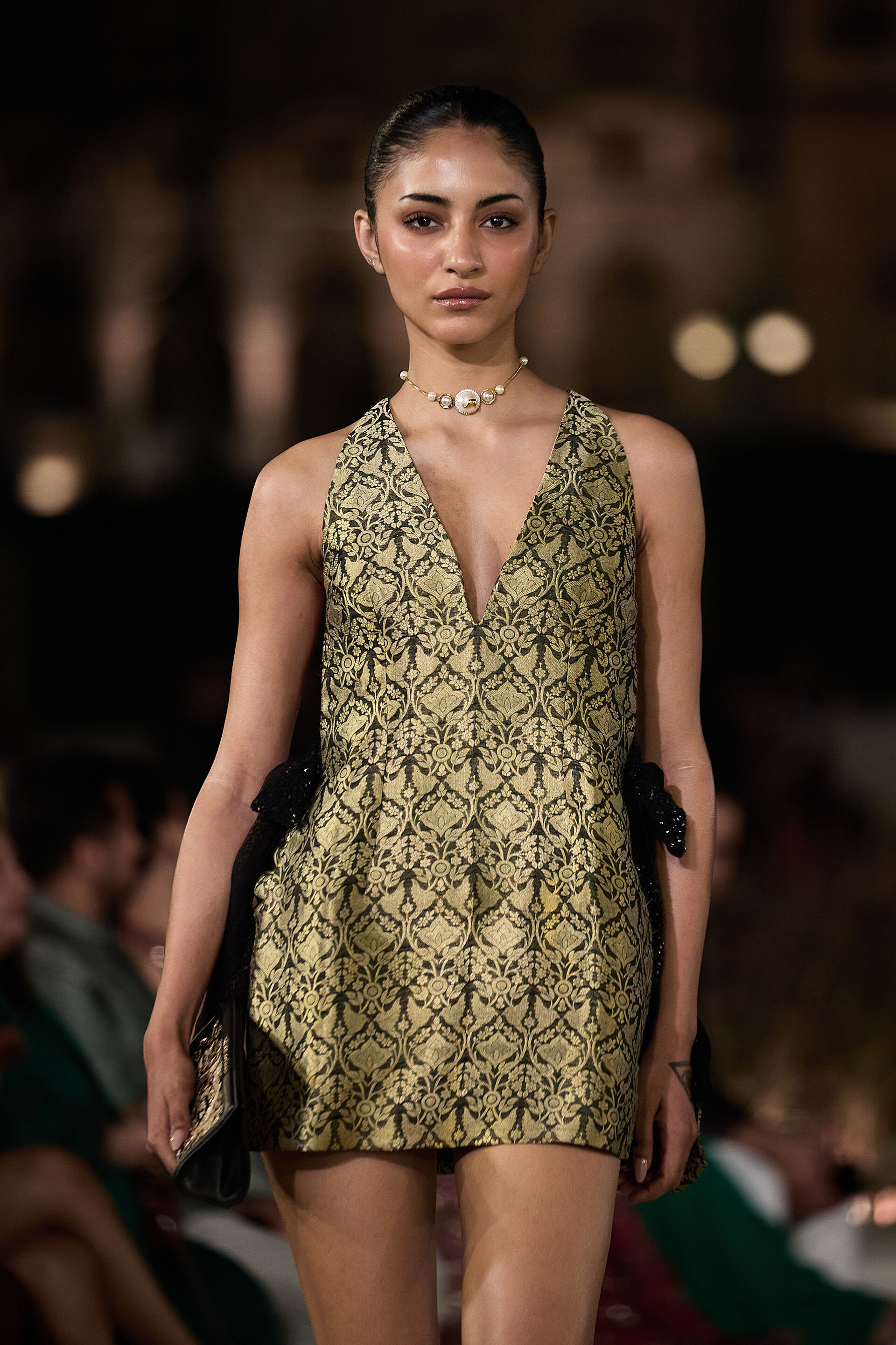 Arsema Woven Benarasi Co-ord - Black