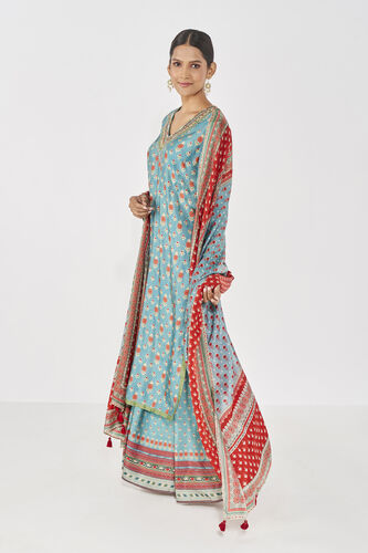 Yahvi Kurta Set, Blue, image 2