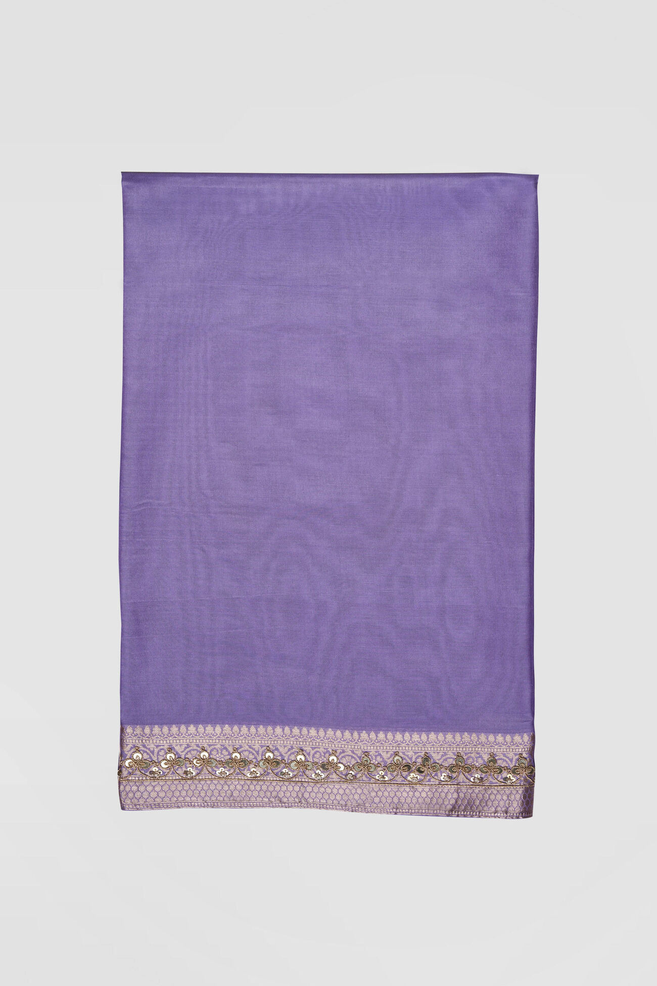 Briti Benarasi Silk Embroidered Saree, Lilac, image 7