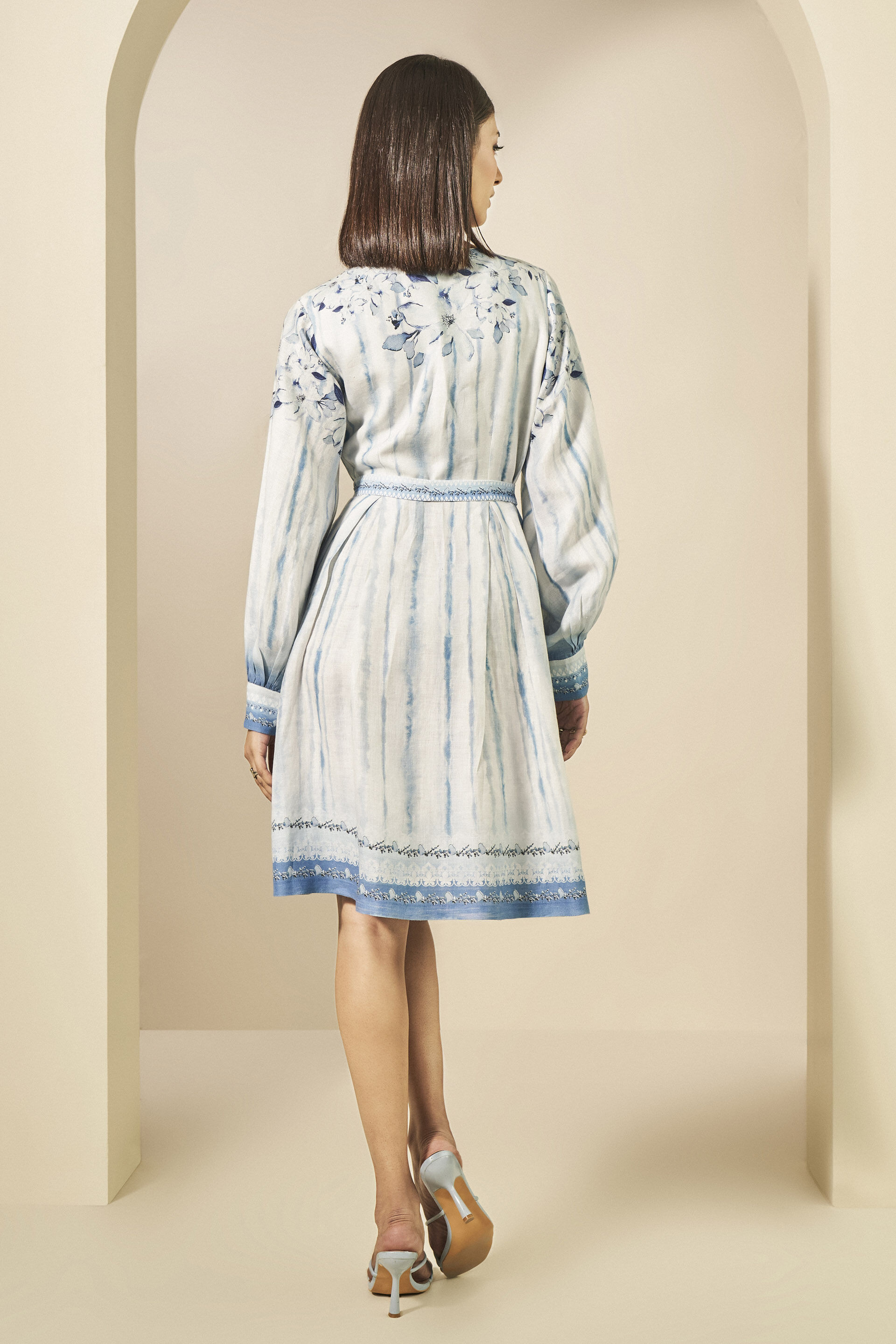 Kylo Hemp Wrap Dress - Blue, Blue, image 3