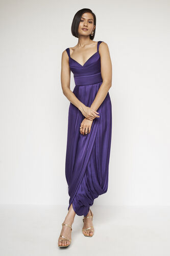 Nikolina Dhoti Dress, Purple, image 1