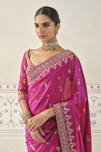 Debasmita Gota Patti Silk Saree - Purple, Purple, image 4