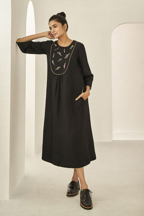 Soiree A-line Dress - Black, Black, image 1