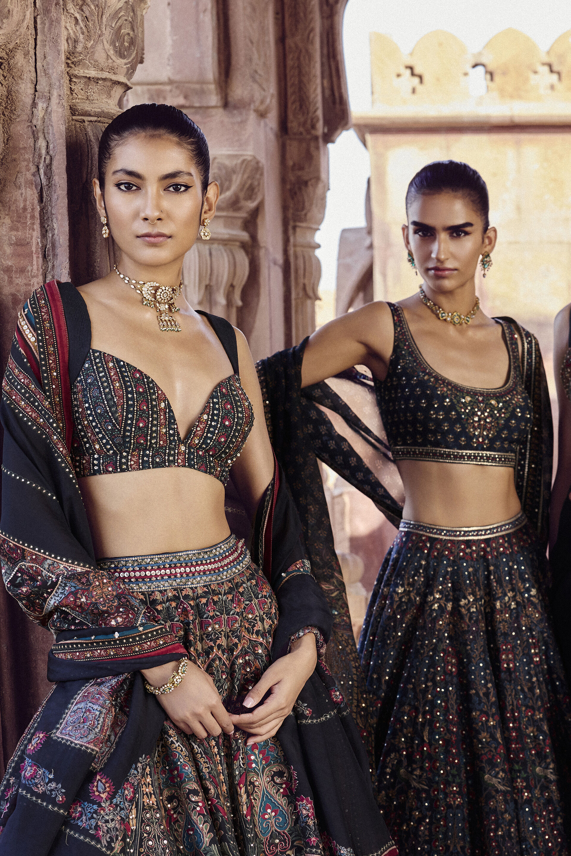 Nameera Embroidered Skirt Set - Black, Black, image 7