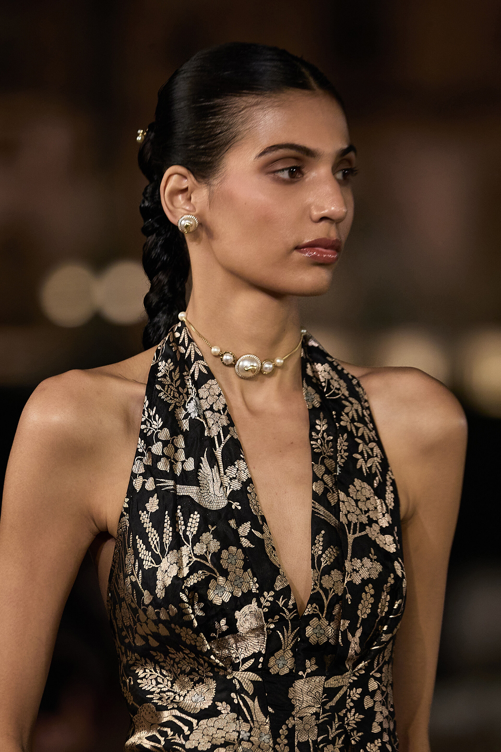 Masara Handwoven Benarasi Silk Pant Set - Gold