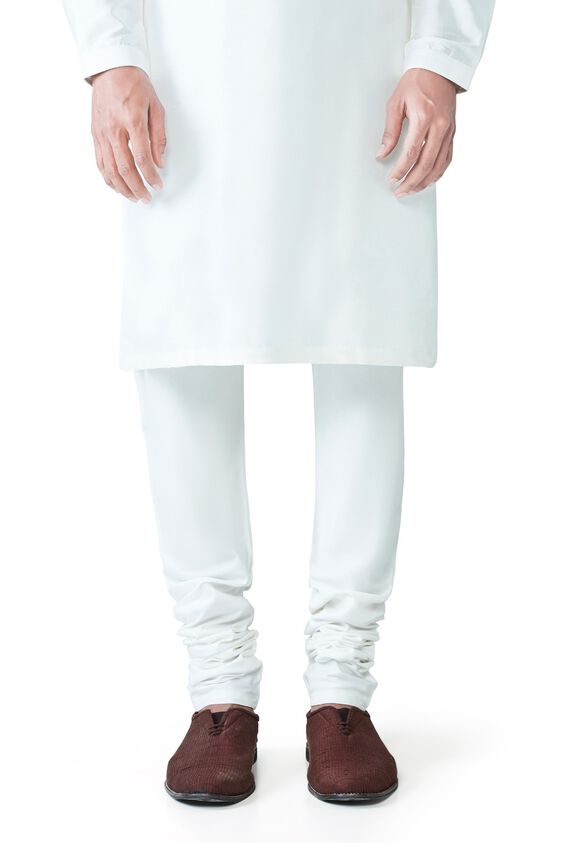 Off White Silk Churidar, Off White, image 2