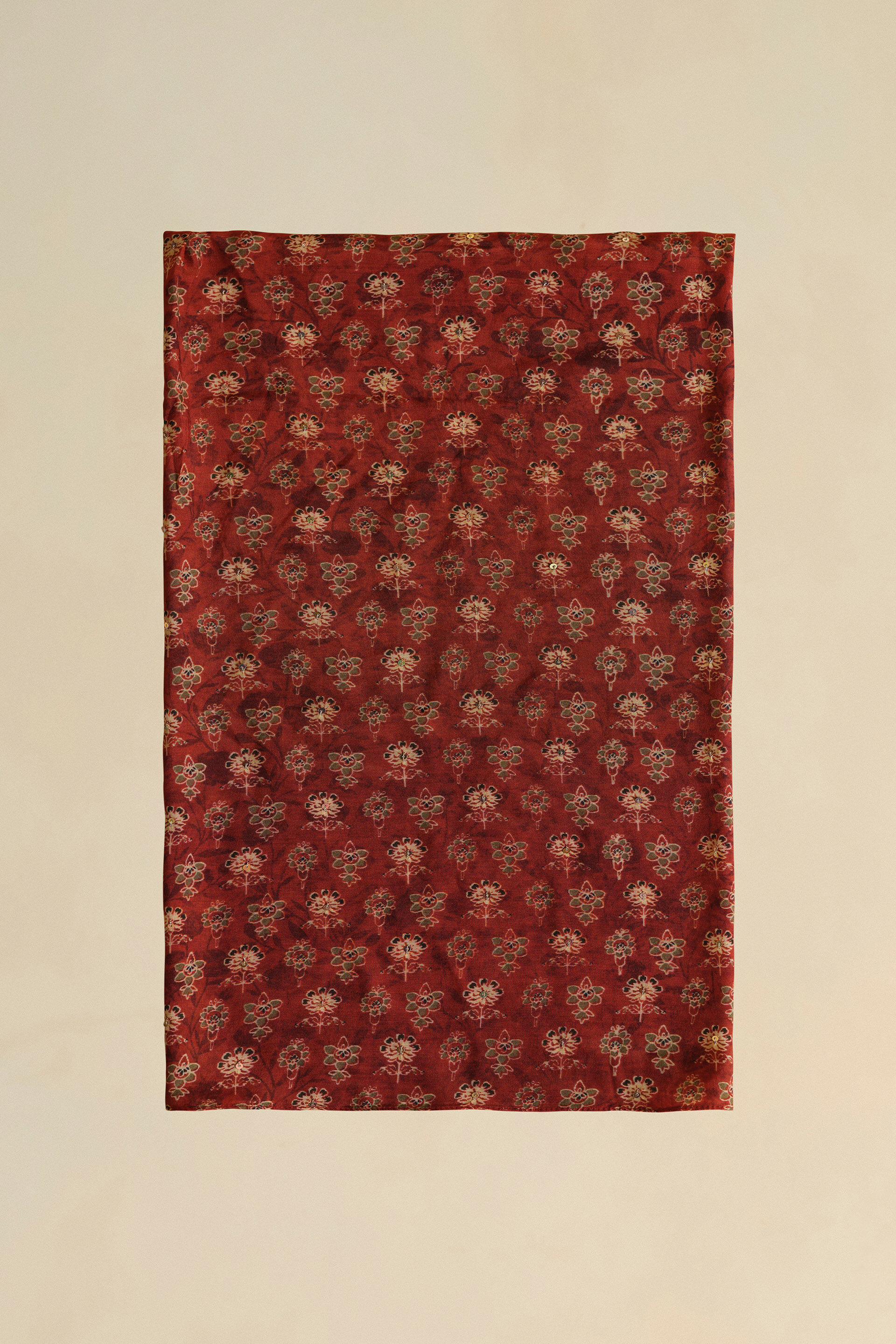 Apramiti Sequin Saree - Red, Red, image 6