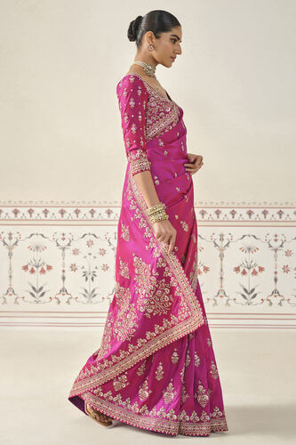 Debasmita Gota Patti Silk Saree - Purple, Purple, image 3