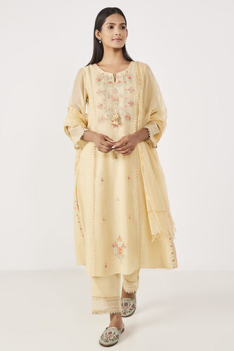 Suditi Kurta Set, Beige, image 1