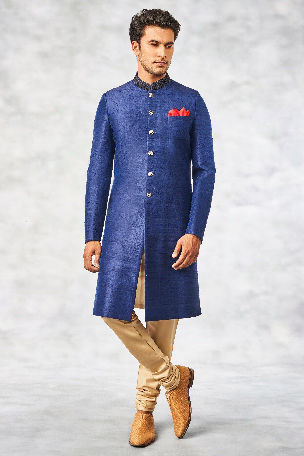 Blue sherwani clearance for wedding