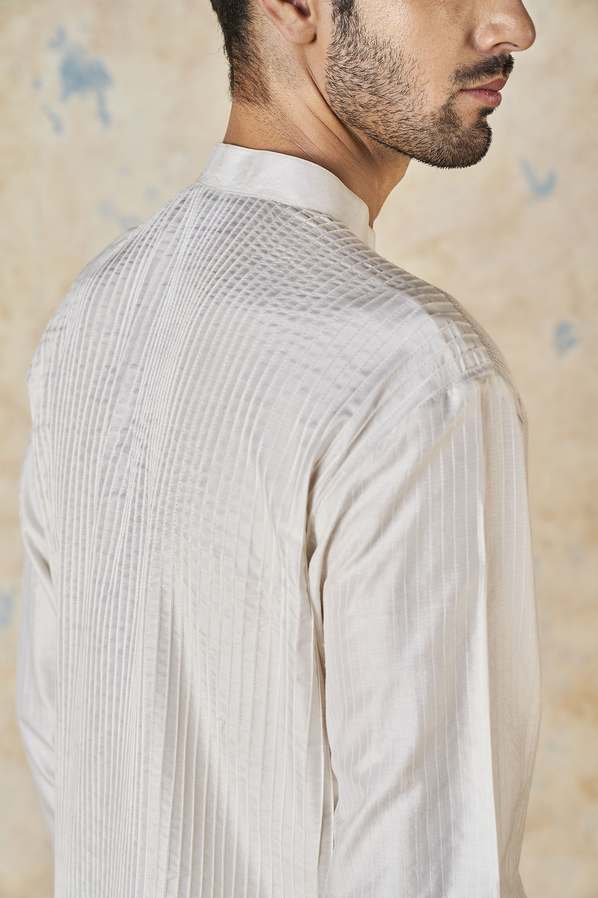 Sifar Silk Kurta - Ivory, Ivory, image 7