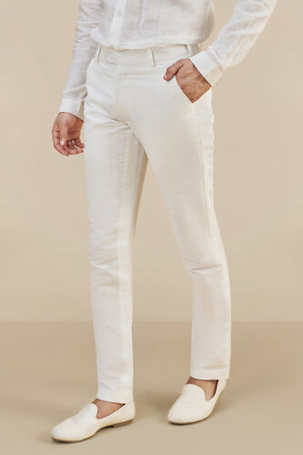Linen Trousers, White, image 2