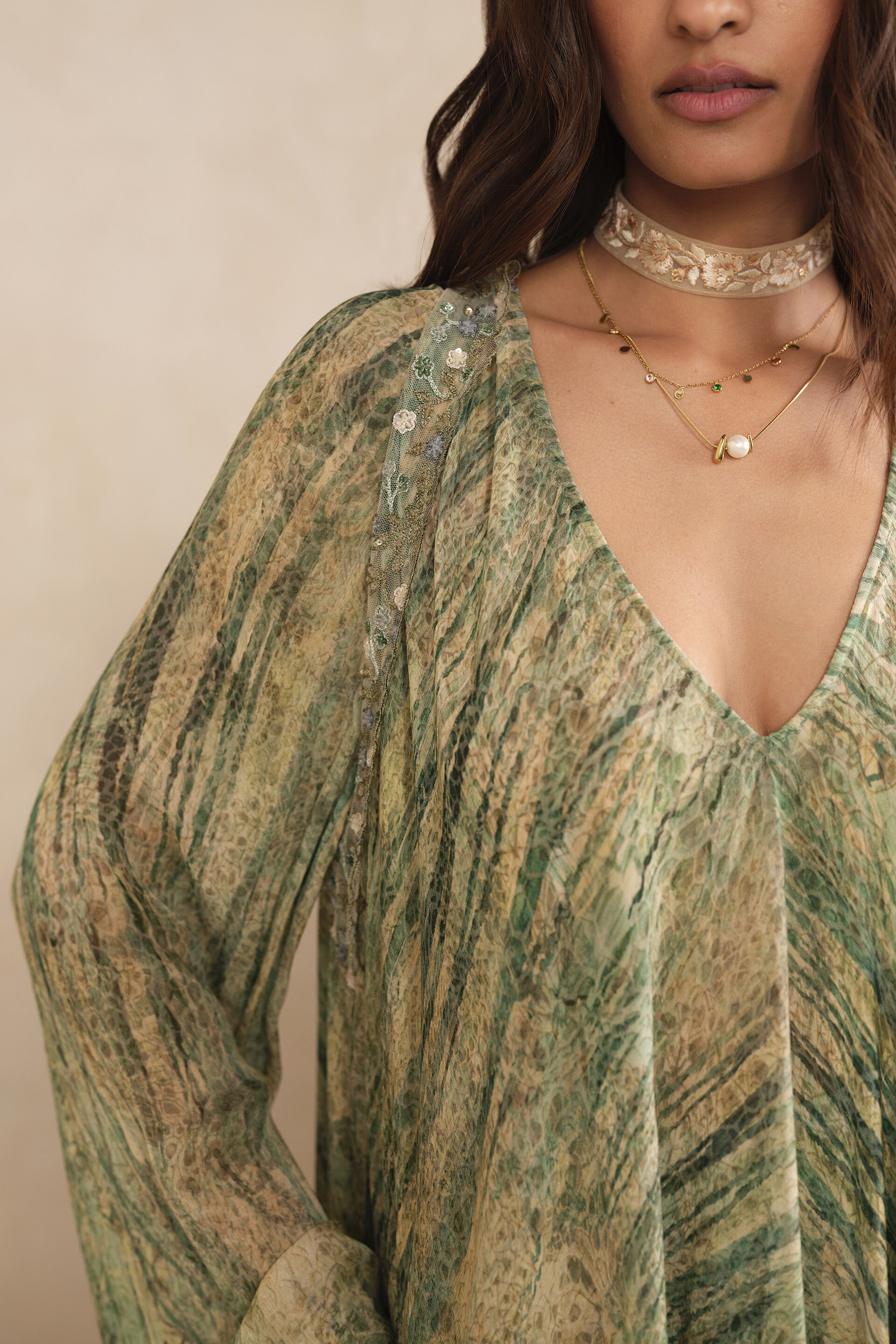 Umi Bemberg Kurta Set - Green, Green, image 5