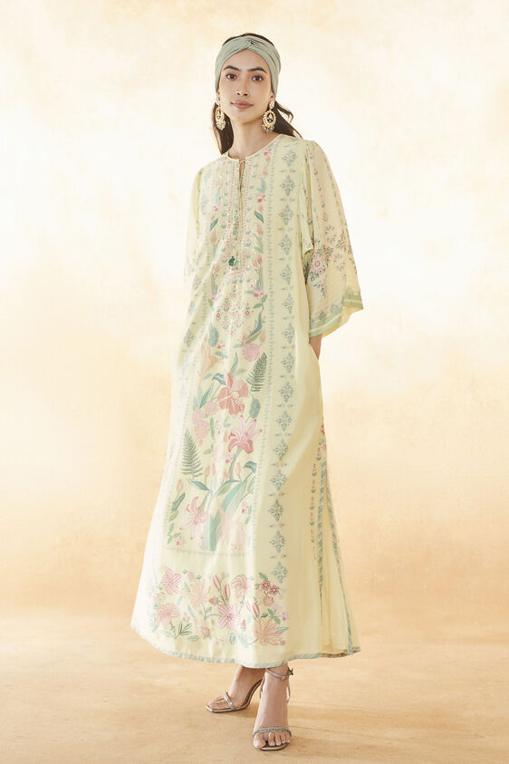 Summer Bloom Kaftan - Yellow, Yellow, image 1