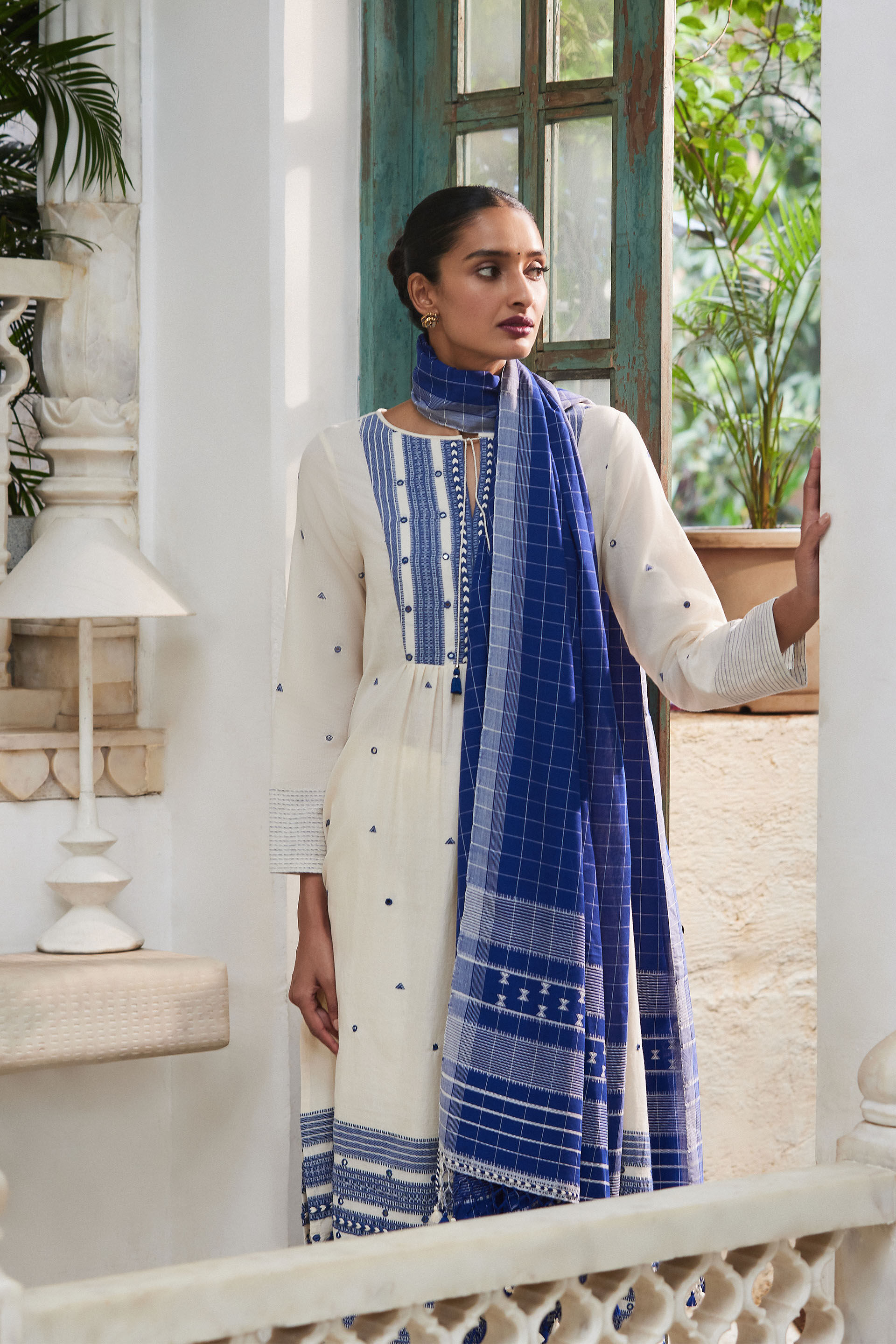 Zaahira Dupatta - Blue, , image 1