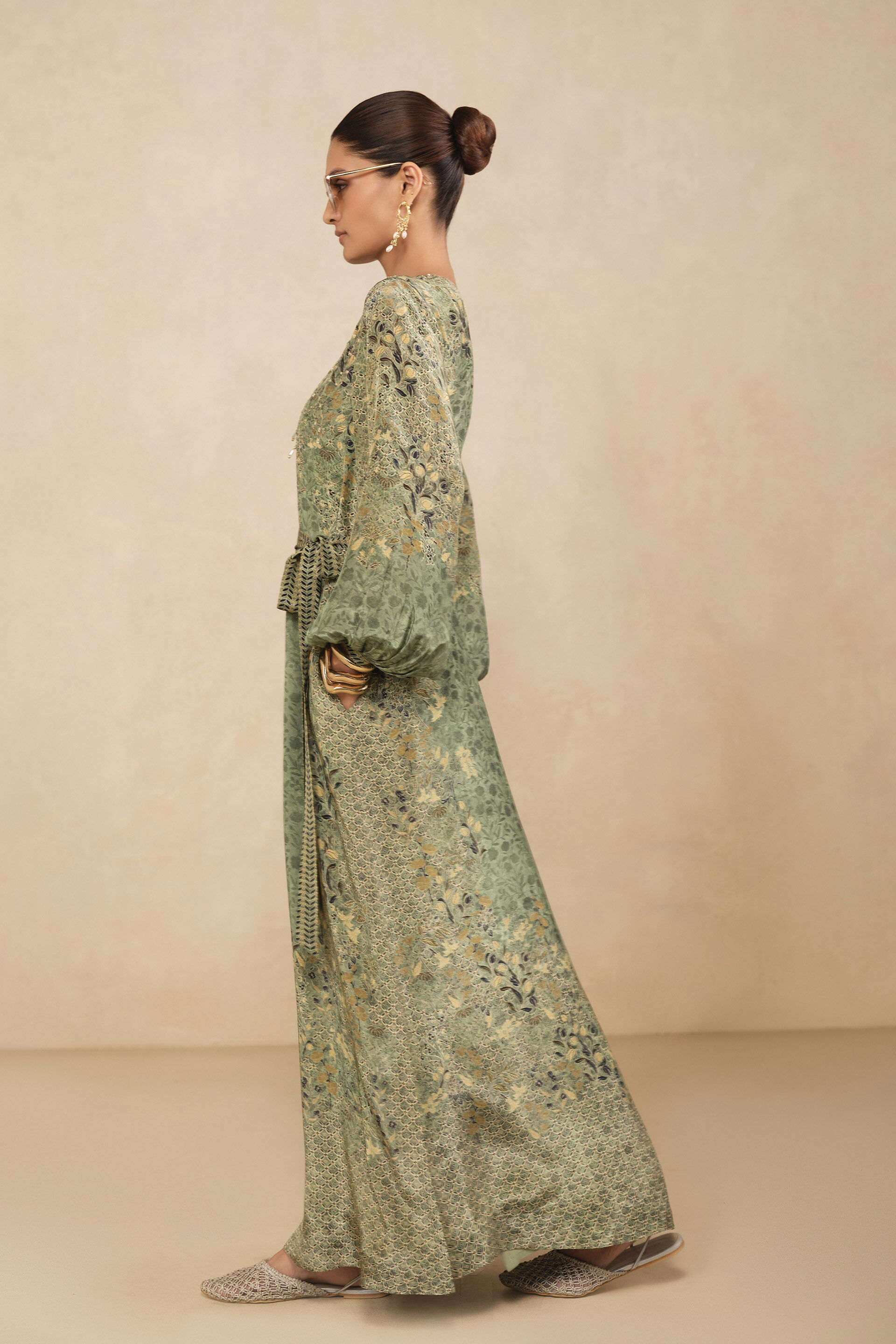 Numa Mul Kaftan - Sage, Sage, image 3