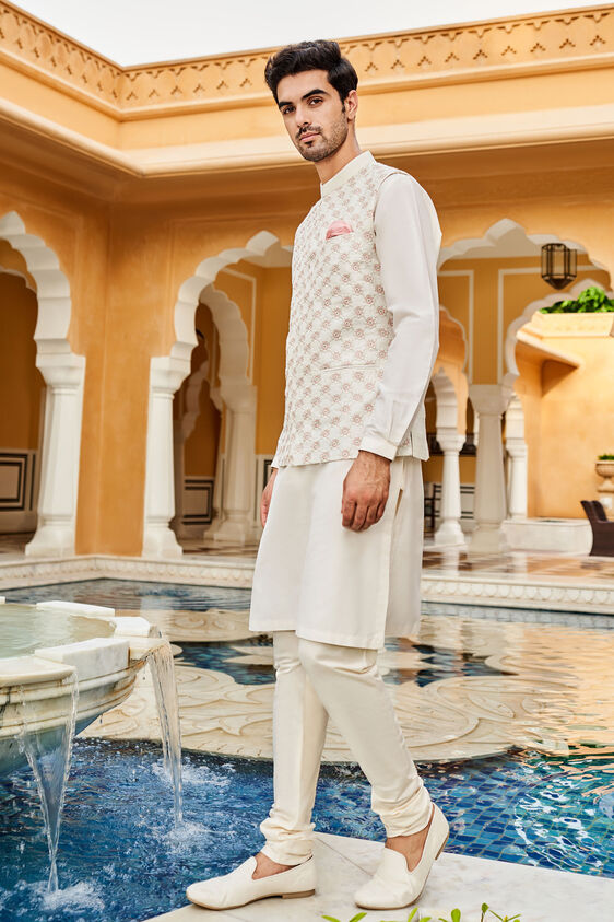 Medh Nehru Jacket, Off White, image 3