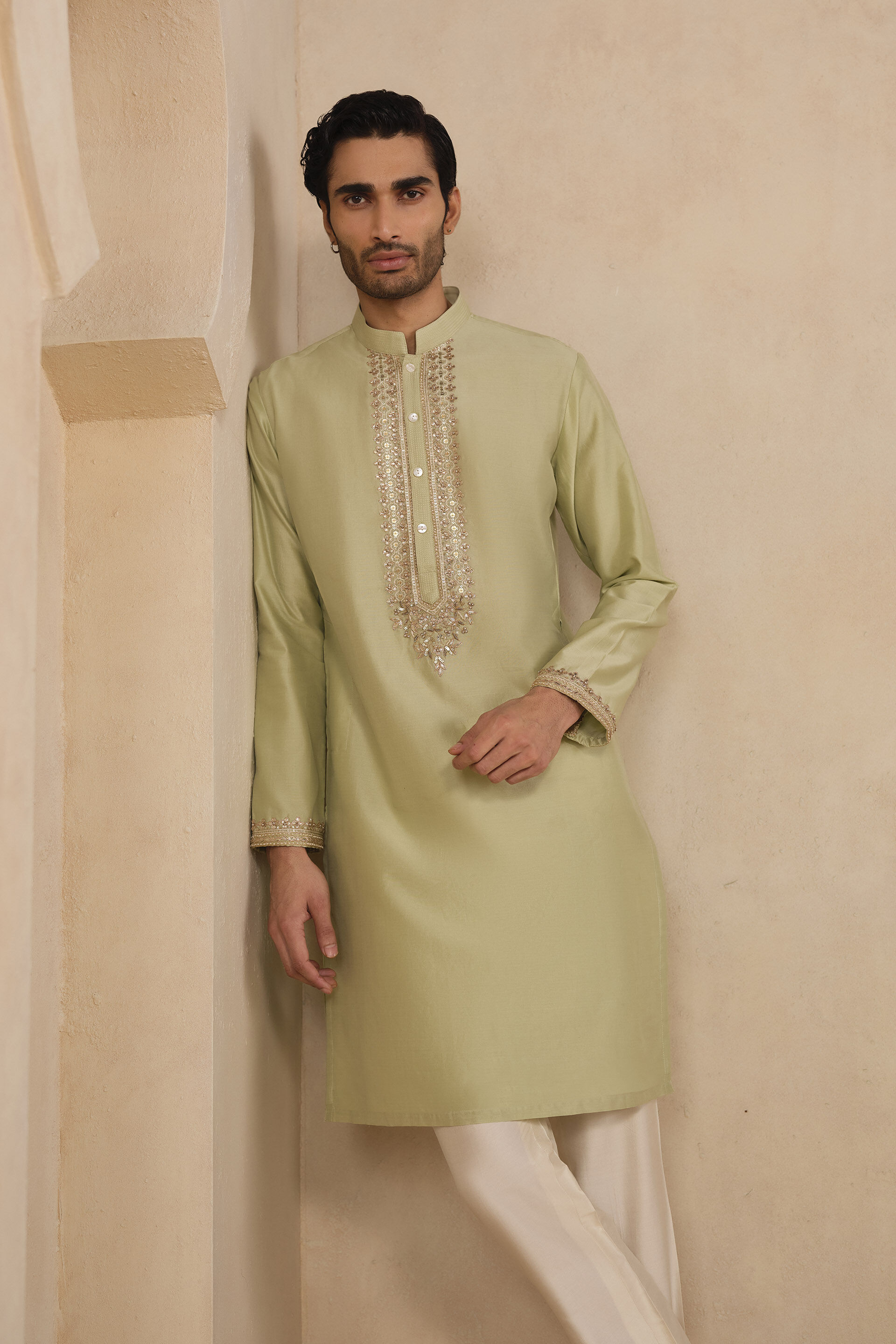 Saaket Gota Patti Kurta - Sage, Sage, image 4