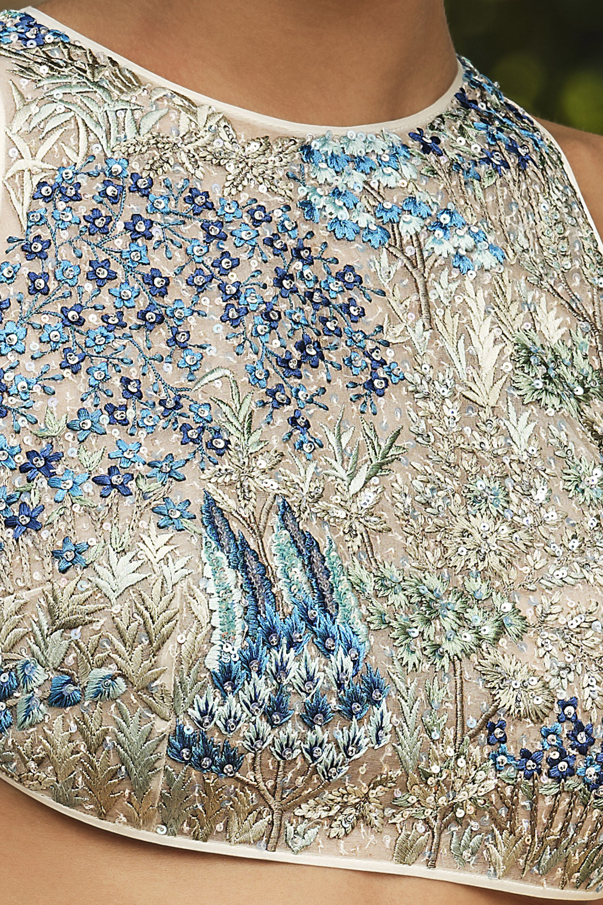 Riverine Resham Silk Skirt Set - Natural, Natural, image 7