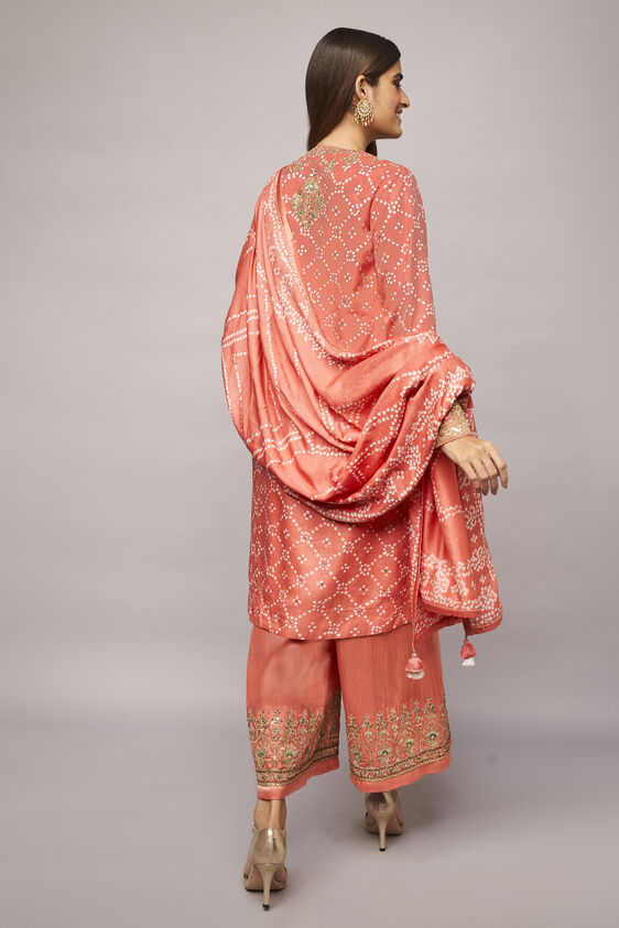 Ganavi Bandhani Kurta Set, Blush, image 3