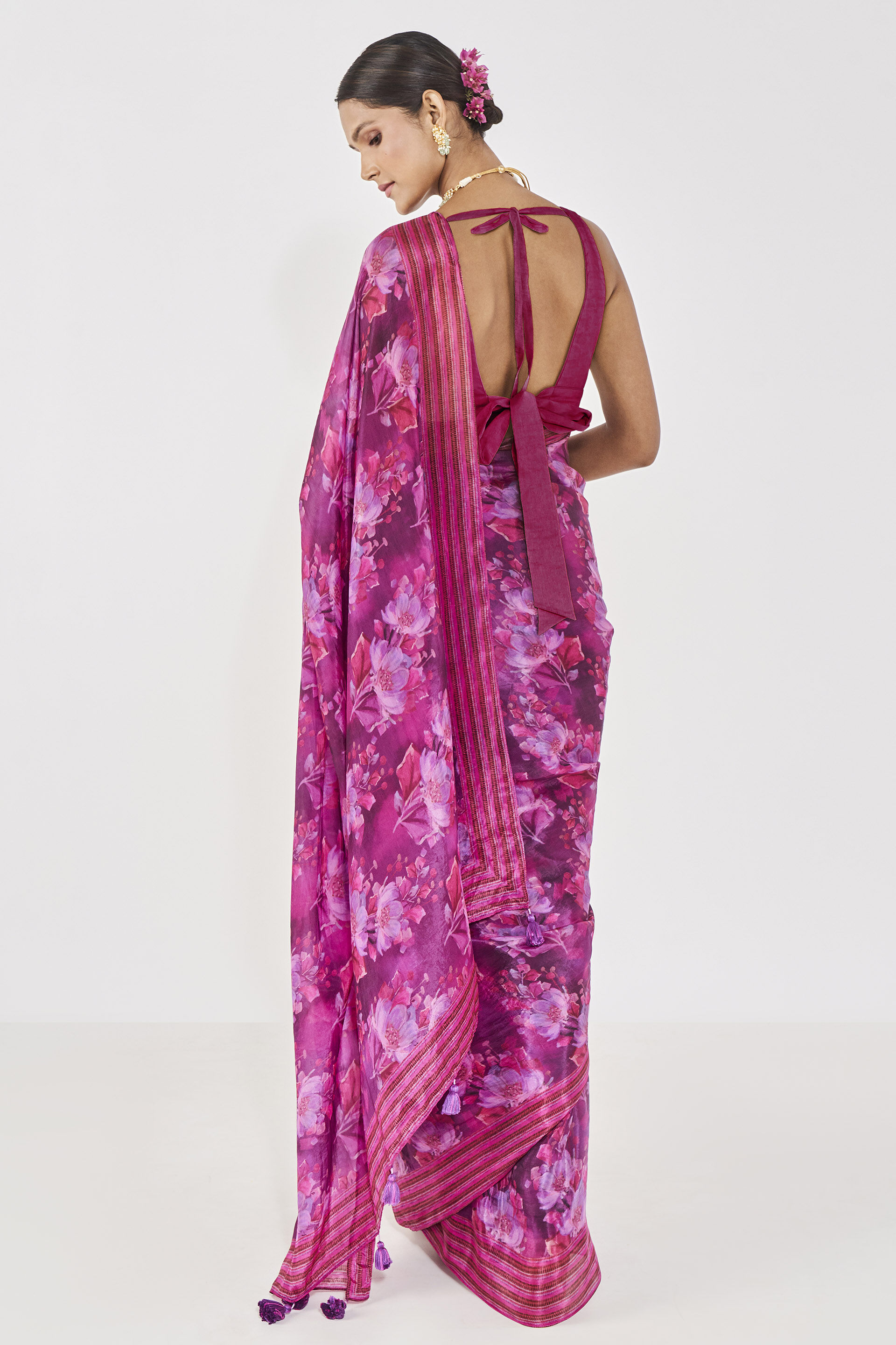 Tanaz Saree - Purple, Purple, image 3
