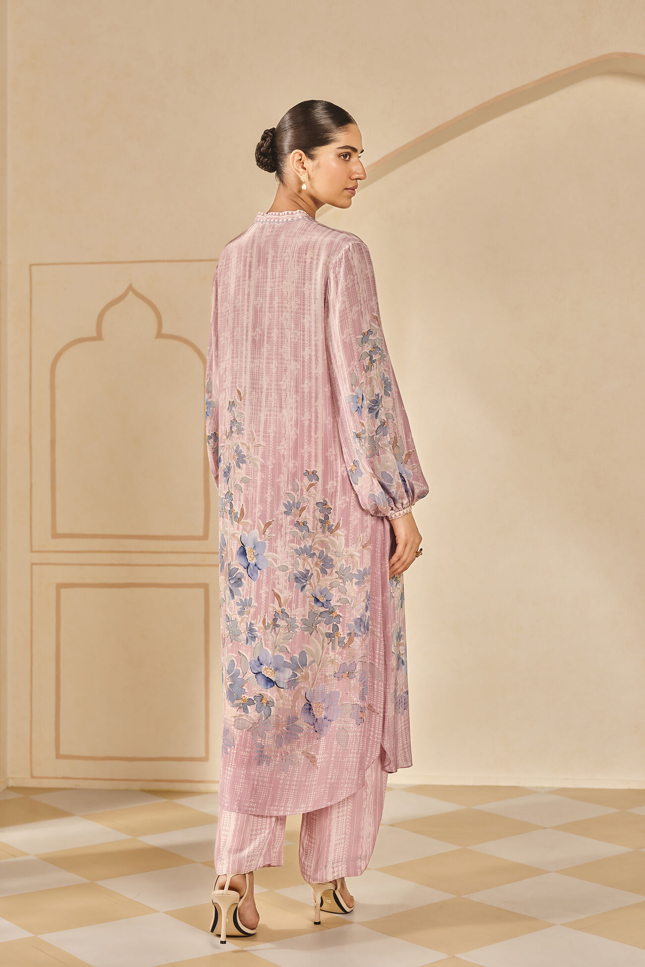 Soha Printed Kurta Set - Blush, Blush, image 2