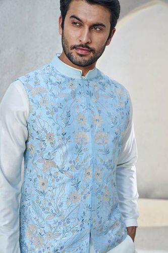 Nivan Nehru Jacket, Powder Blue, image 4