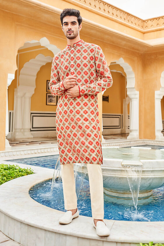Hunar Kurta - Beige, Beige, image 1