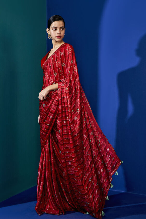 Esperanza Saree - Red, , image 3