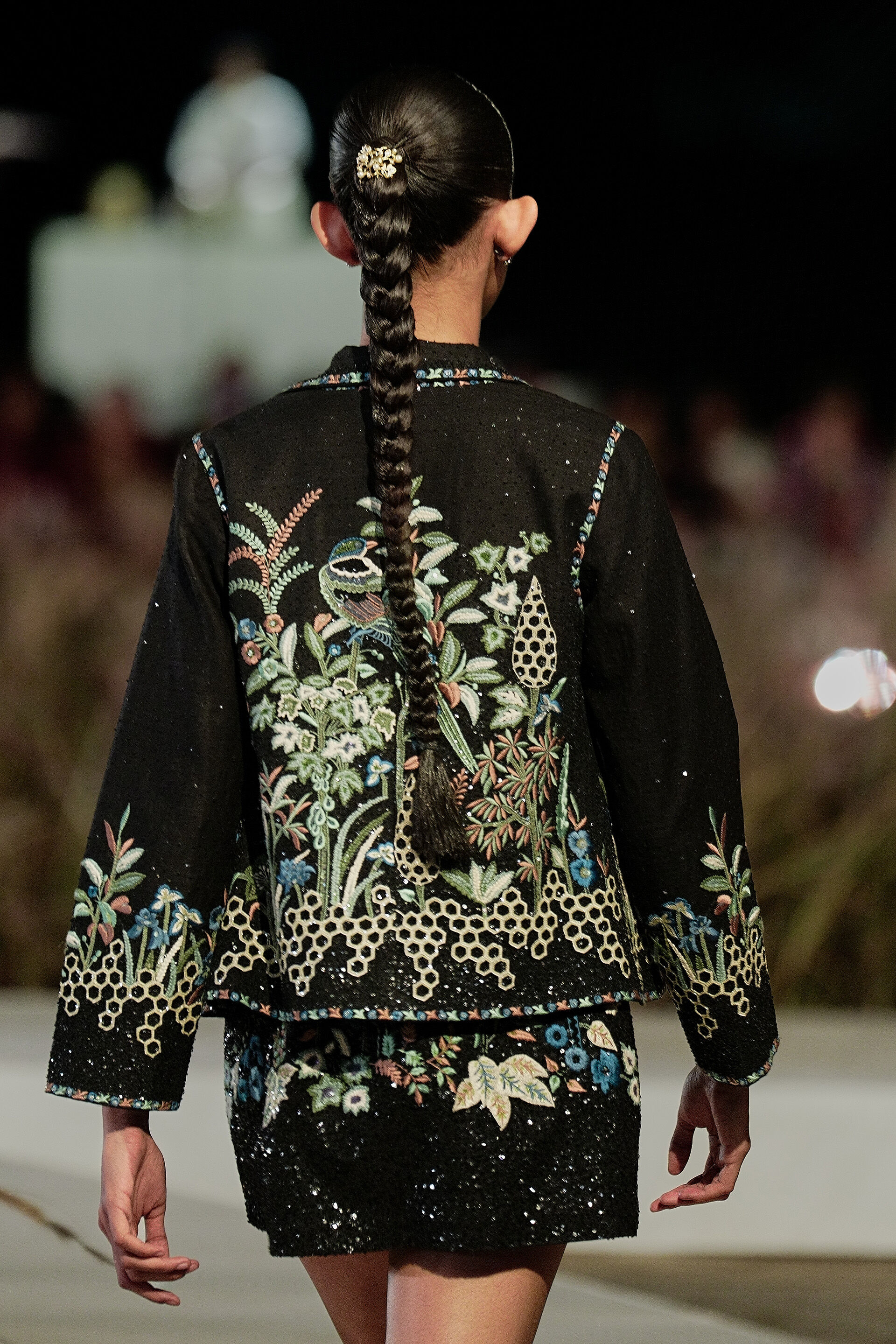 Felindra Embroidered Silk Jacket - Black, Black, image 3