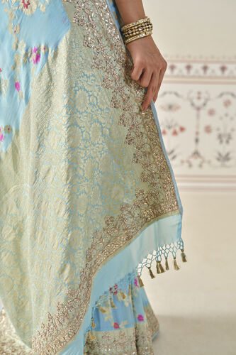 Panavi Saree Set, Powder Blue, image 7