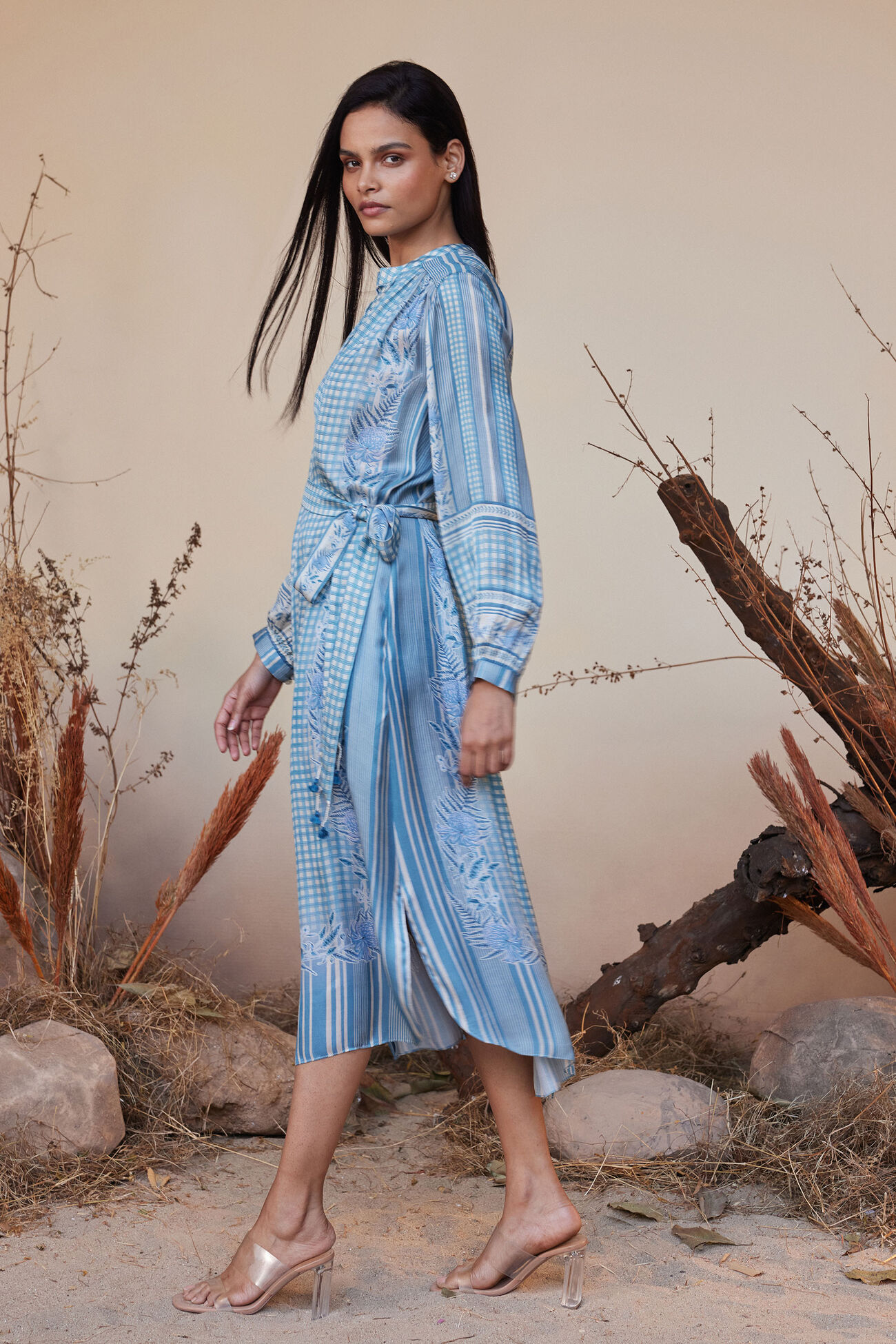 Buy Neela Tunic Dress - Blue for Women from Anita Dongre