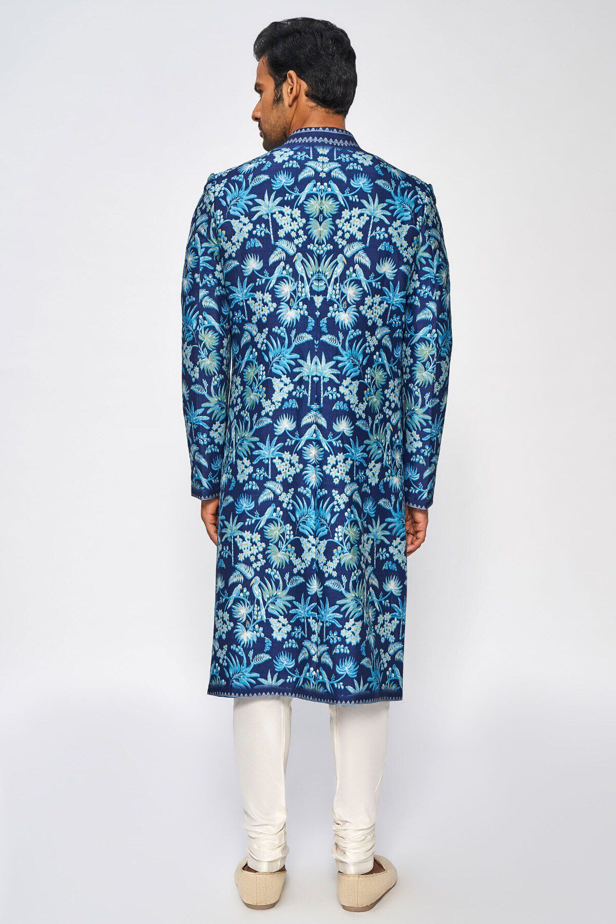 3 - Tanwik Sherwani - Navy, image 3