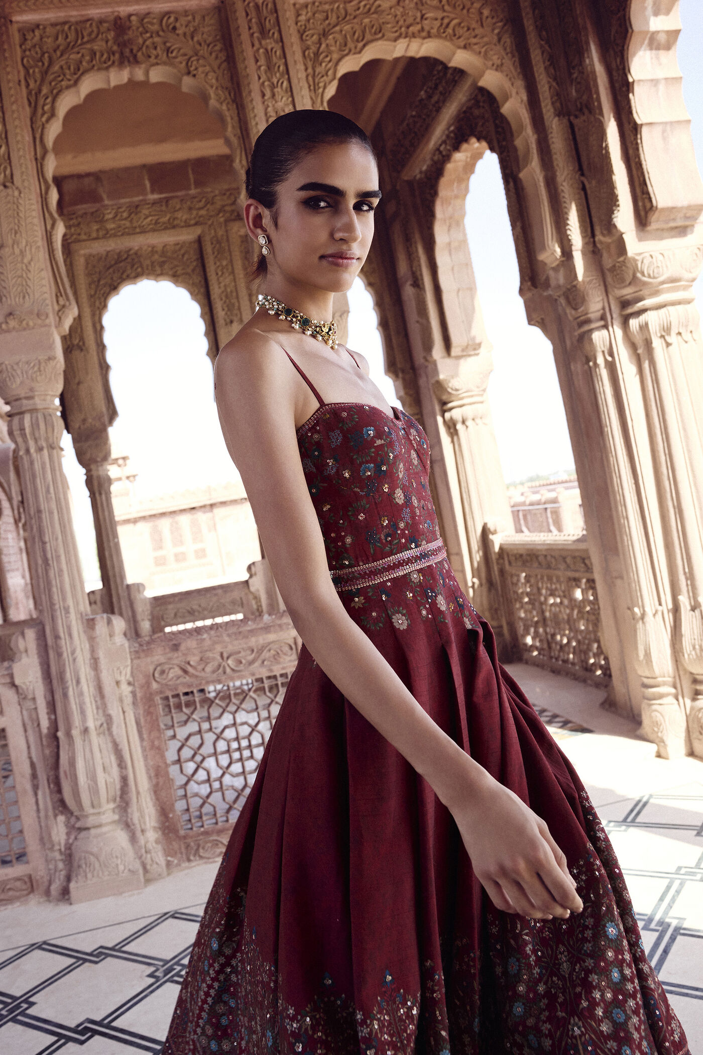Amalaka Silk Dress - Deep Red Amalaka Silk Dress - Deep Red