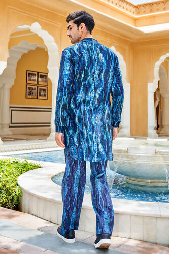 Adhrit Kurta - Navy, Navy, image 2