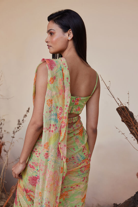 Juliette Saree Set - Lime, Lime, image 6