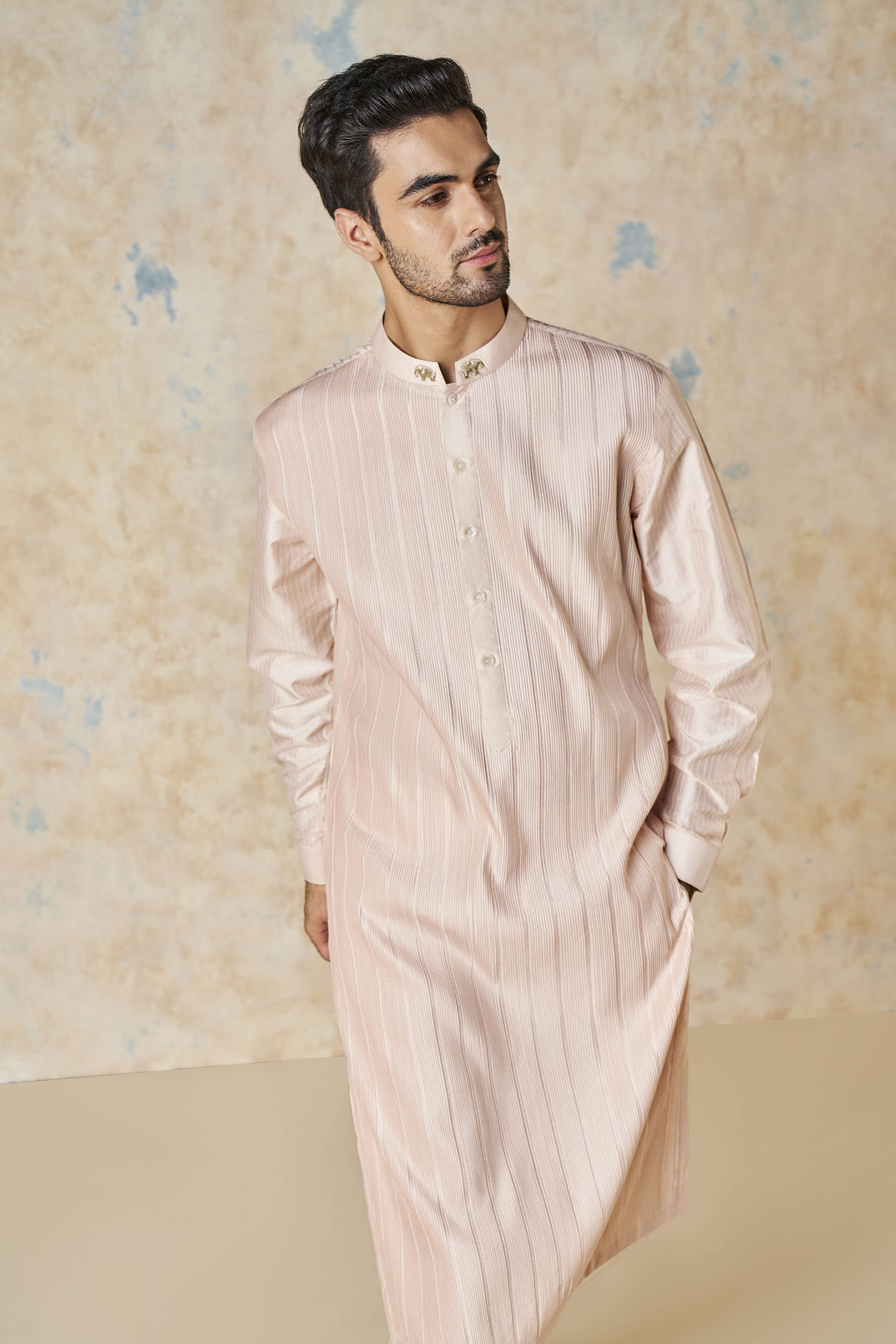 Sifar Silk Kurta - Pink, Pink, image 2
