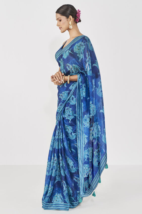 Anava Saree - Blue, , image 2