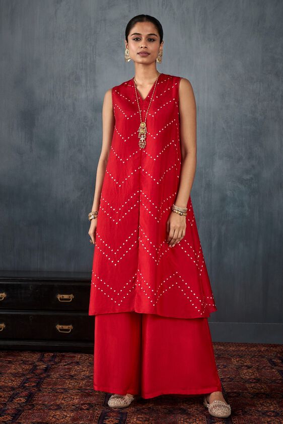 5 - Menka Kurta Set – Red, image 5