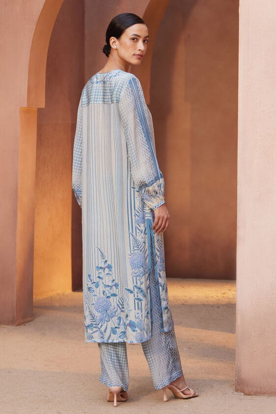 Neela Kurta Set - Blue, Blue, image 3