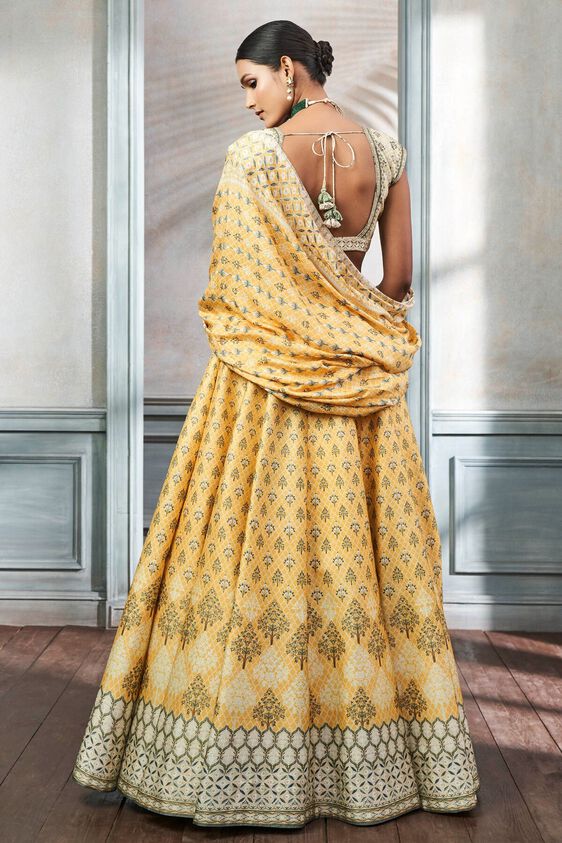 3 - Mihira Lehenga Set - Mustard, image 3