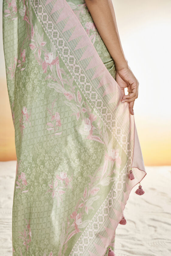 Floriana Saree Set - Sage, Sage, image 6