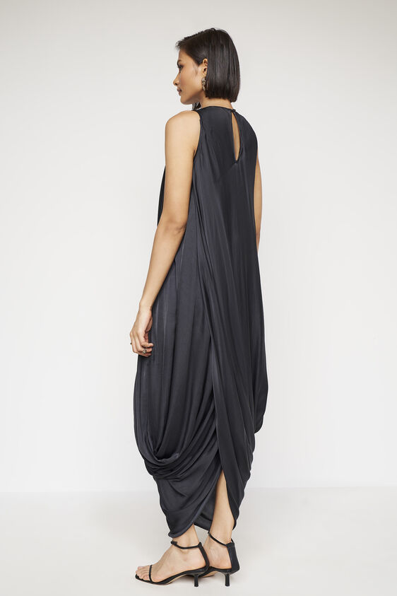 Jules Dhoti Dress, Black, image 3