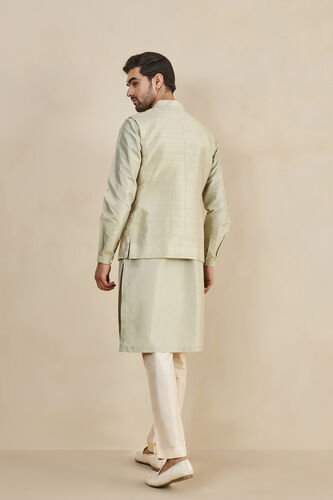 Tamir Embroidered Silk Nehru Jacket - Sage, Sage, image 2